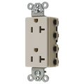 Hubbell Wiring Device-Kellems Straight Blade Devices, Receptacles, Style Line Decorator Duplex, SNAPConnect, 20A 125V, 2-Pole 3-Wire Grounding, 5-20R, Nylon, Light Almond, USA SNAP2162LANA